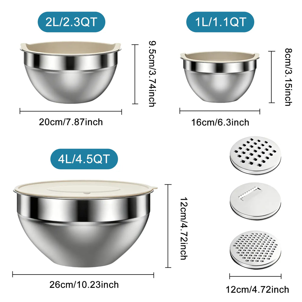 Stainless Mixing Bowls 6pc