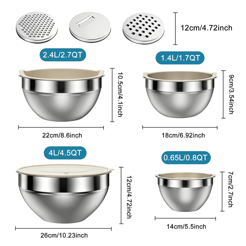 Stainless Mixing Bowls 6pc