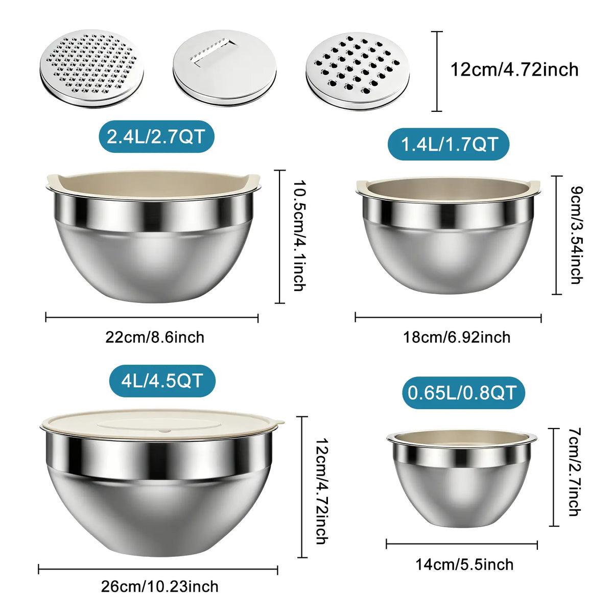 Stainless Mixing Bowls 6pc