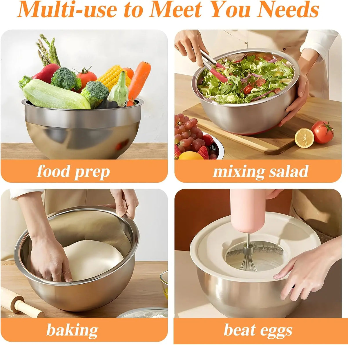Stainless Mixing Bowls 6pc