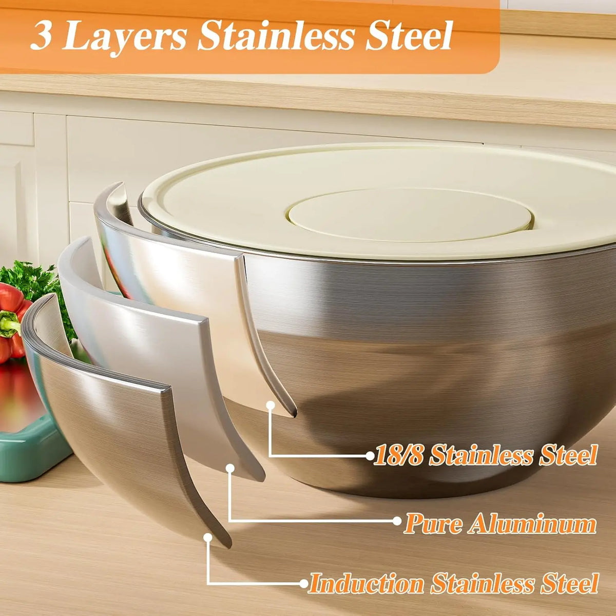 Stainless Mixing Bowls 6pc