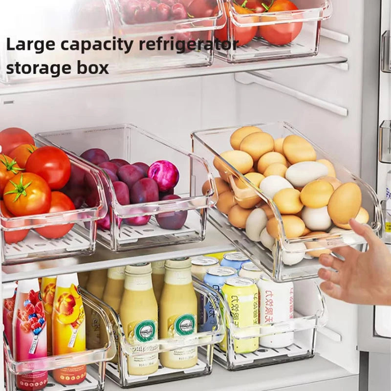 Clear Refrigerator Produce Drawer Bin