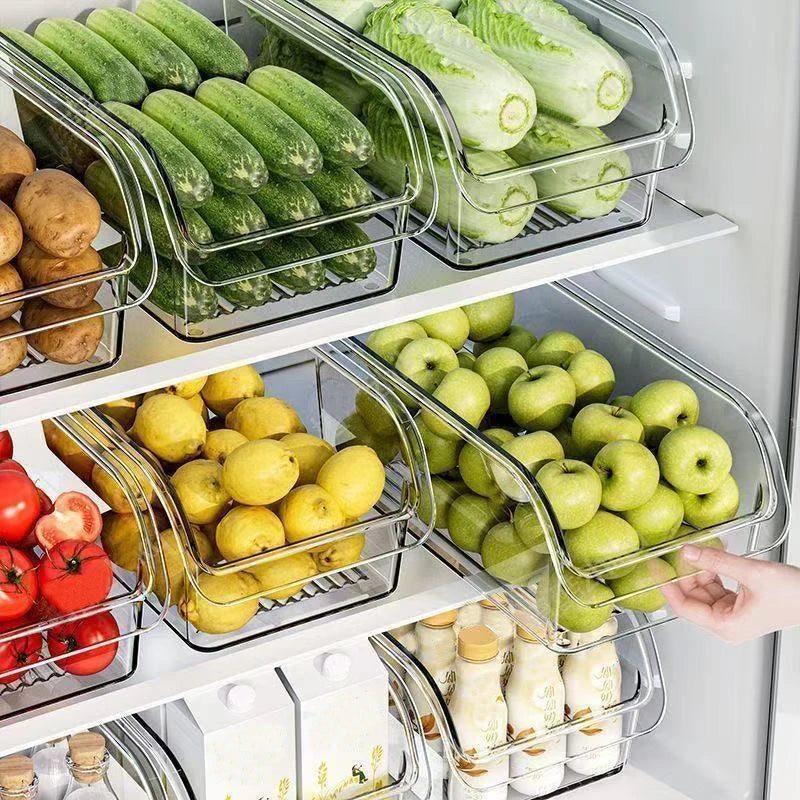 Clear Refrigerator Produce Drawer Bin