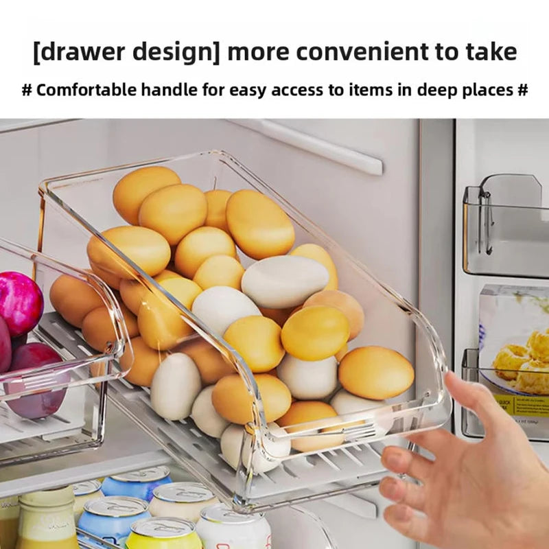Clear Refrigerator Produce Drawer Bin