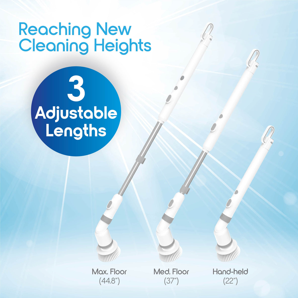 Cordless Electric Spin Scrubber with 9 Brush Heads