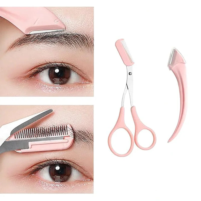 Eyebrow Razor Scissors Set
