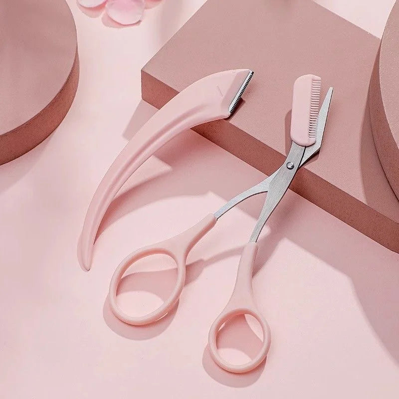 Eyebrow Razor Scissors Set