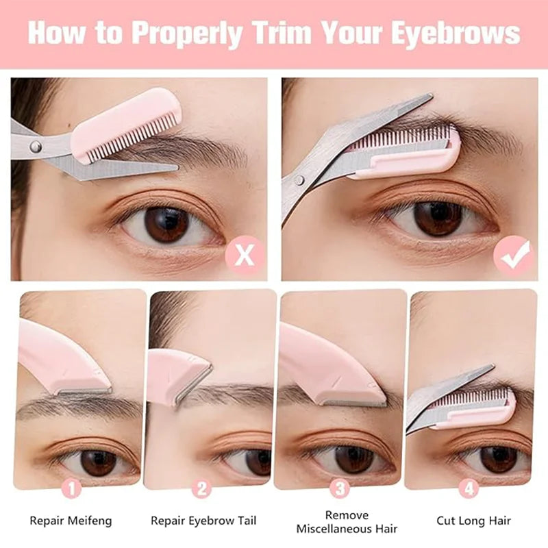 Eyebrow Razor Scissors Set