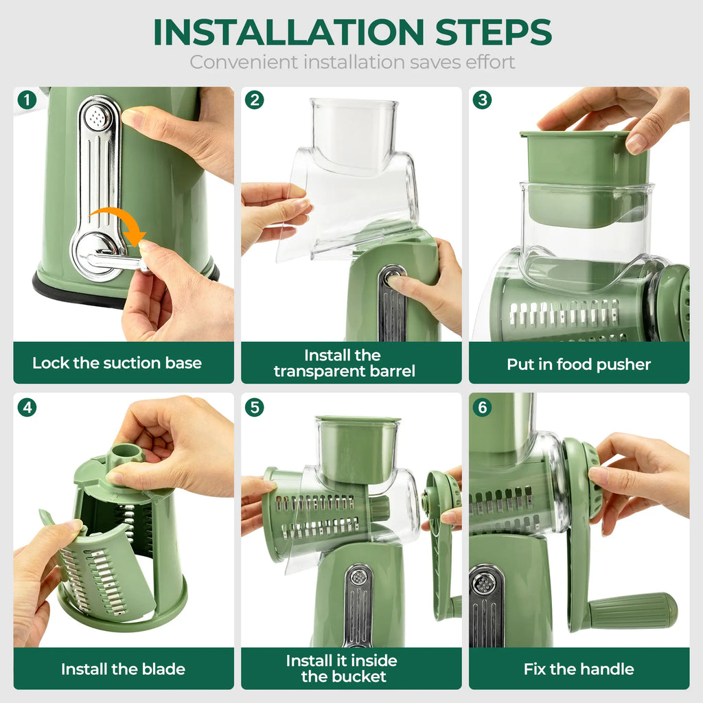 SUSTEAS Rotary Cheese Grater