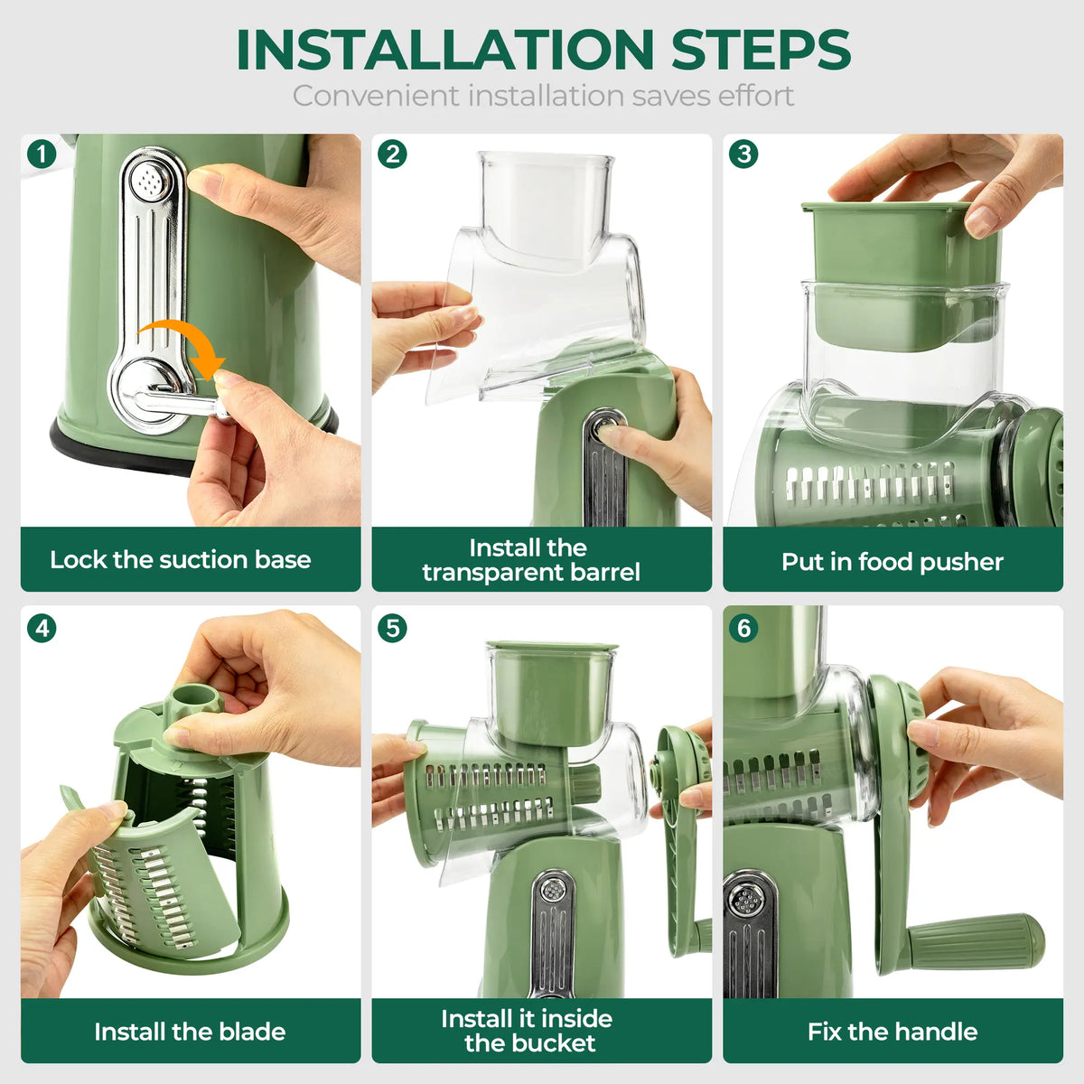 SUSTEAS Rotary Cheese Grater