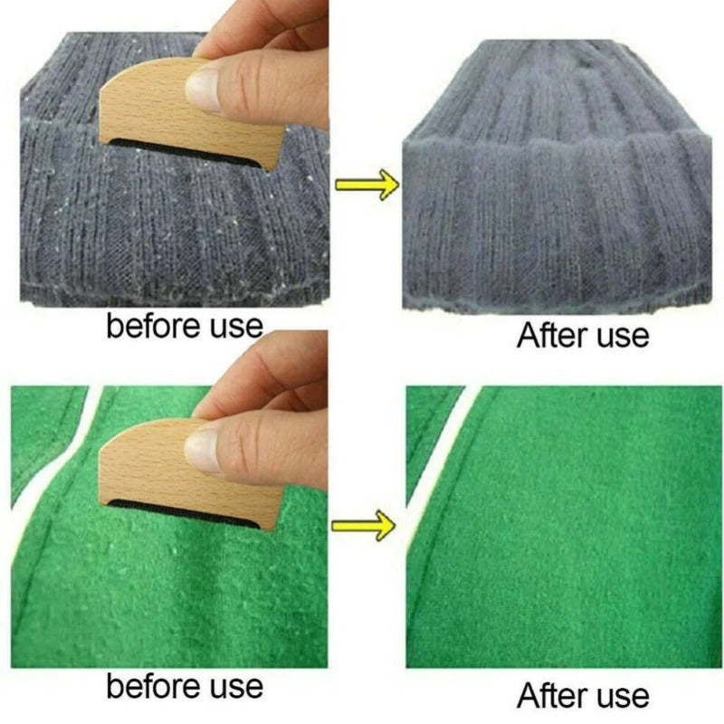 Manual Wooden Sweater Lint Remover