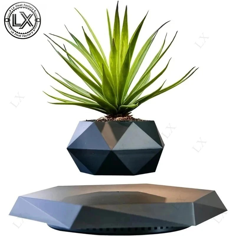 Magnetic Levitating Rotating Plant Pot