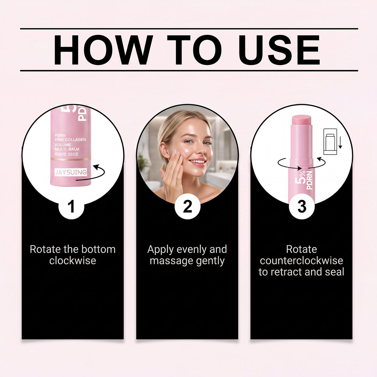 PDRN Pink Collagen Volume Multi Balm Stick – K-Beauty Glow