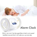 Runaway rolling alarm clock front view
