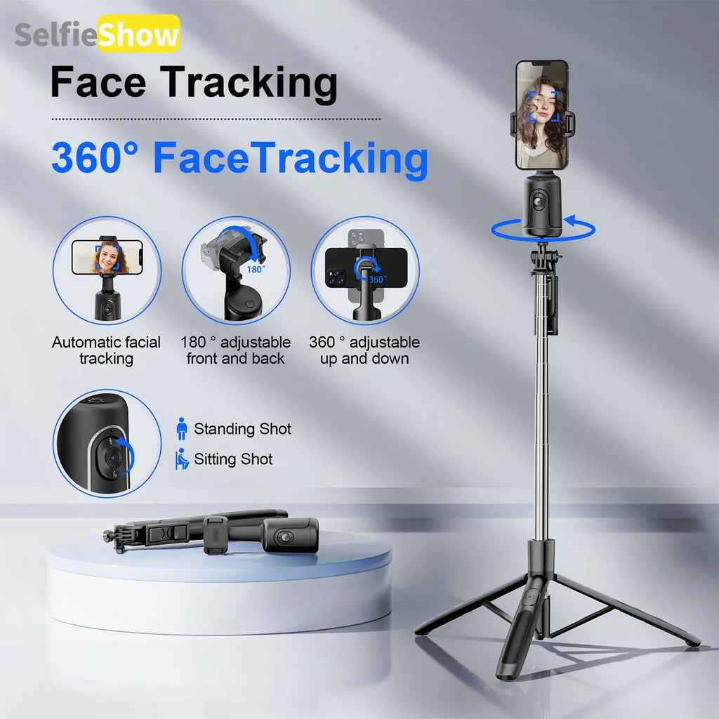 AI Face-Tracking Phone Tripod 360°