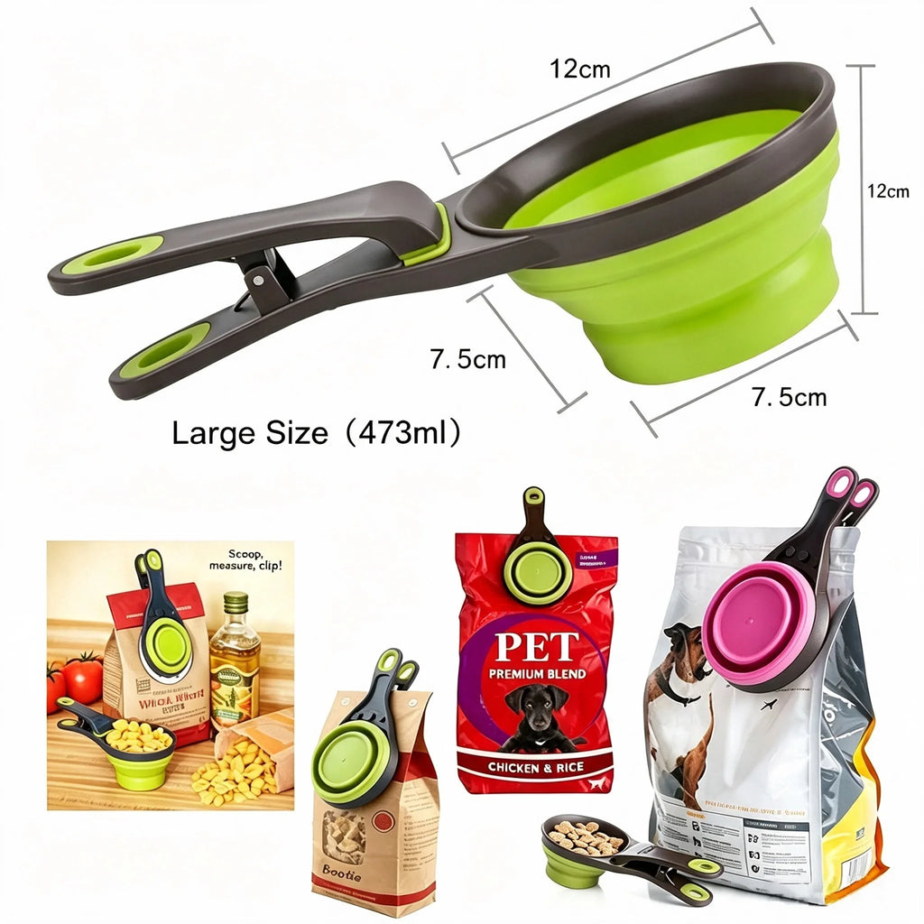 Silicone Pet Food Scoop Bag Clip