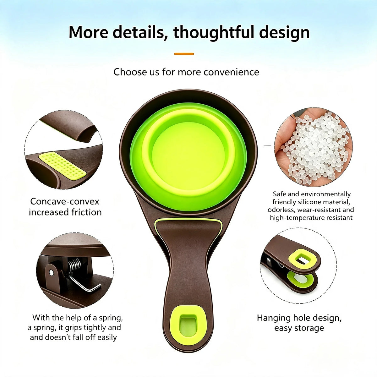 Silicone Pet Food Scoop Bag Clip