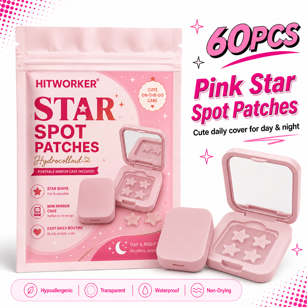 Star Acne Patch Kit with Mirror Box – Cute Hydrocolloid Patches