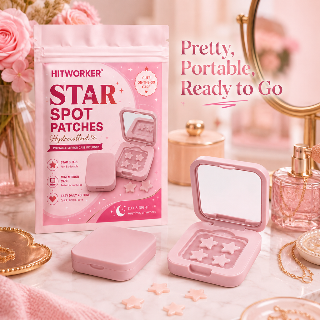 Star Acne Patch Kit with Mirror Box – Cute Hydrocolloid Patches